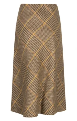 Ladies Wool Swing Skirt -House Of Bruar TQ22063GREENOCHREDT 2