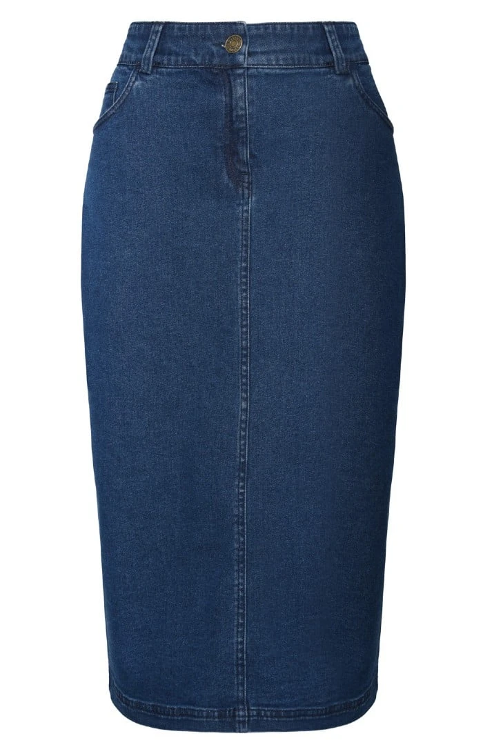Ladies Denim Pencil Skirt 2 Ladies Denim Pencil Skirt - Image 2