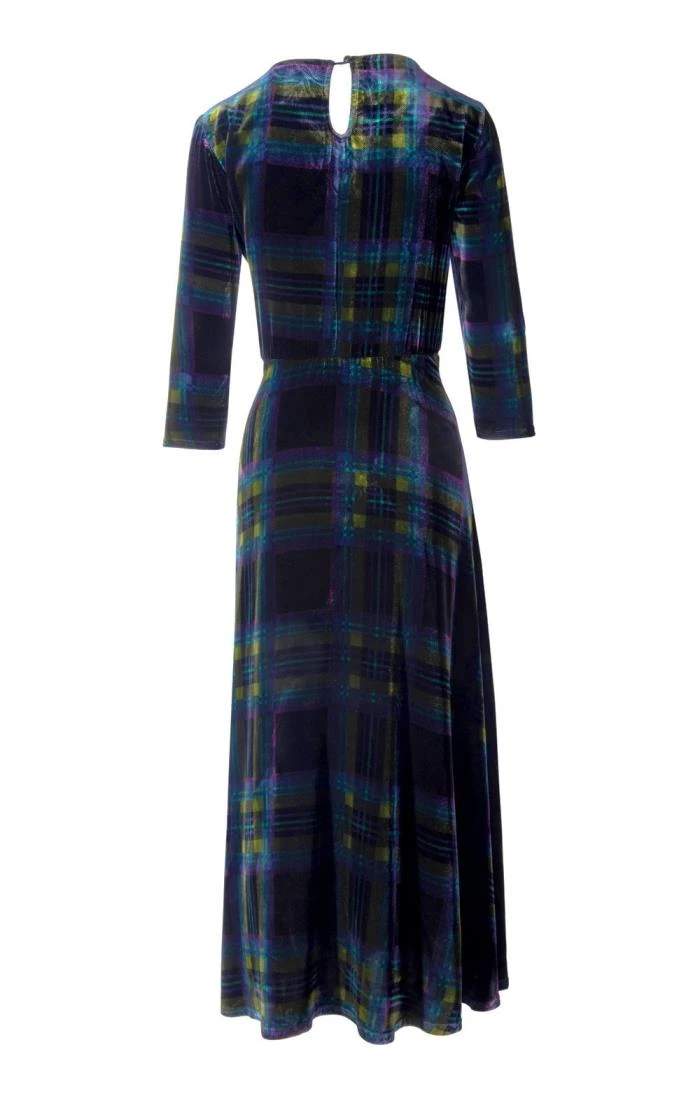 Ladies Velvet Boat Neck Dress 5 Ladies Velvet Boat Neck Dress - Image 5