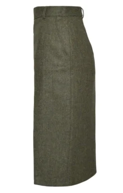 Ladies Tweed Invert Skirt 19 Ladies Tweed Invert Skirt -House Of Bruar TQ23102FORESTGREENHB 1