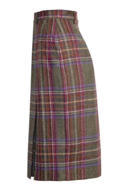 Ladies Tweed Invert Skirt 24 Ladies Tweed Invert Skirt -House Of Bruar TQ23102JUNIPERWINECHK 2