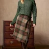 Ladies Tweed Fringed Skirt