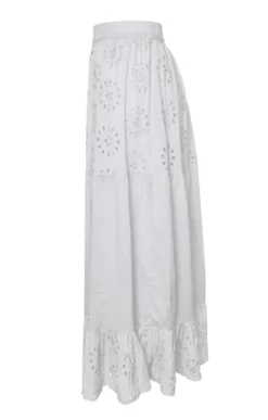 Ladies Broderie Anglaise Skirt 8 Ladies Broderie Anglaise Skirt -House Of Bruar TQ23311IVORY 1