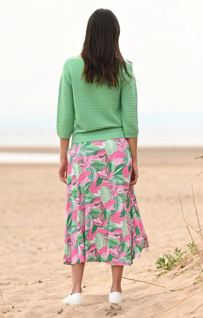 Ladies Marble Mock Wrap Ruffle Skirt 2 Ladies Marble Mock Wrap Ruffle Skirt - Image 2