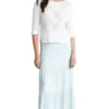 Ladies Marble Three Tier Maxi Skirt