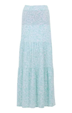 Ladies Marble Three Tier Maxi Skirt 5 Ladies Marble Three Tier Maxi Skirt -House Of Bruar TQ23408DUCKEGGWHITE 2