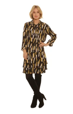 Ladies Pomodoro Shard Ruffle Dress