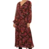 Ladies Pomodoro Floral Wrap Dress