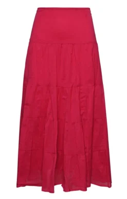 Ladies Pomodoro Tiered Skirt -House Of Bruar TQ23920BRIGHTPINK 2