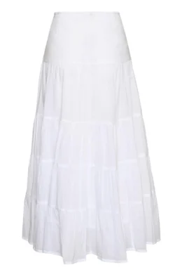 Ladies Pomodoro Tiered Skirt -House Of Bruar TQ23920WHITE 2