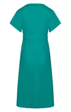 Ladies Linen Mix Button Front Dress 16 Ladies Linen Mix Button Front Dress -House Of Bruar TQ32160JADE 2