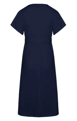 Ladies Linen Mix Button Front Dress 19 Ladies Linen Mix Button Front Dress -House Of Bruar TQ32160NAVY 1