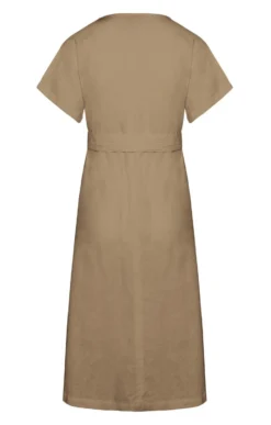 Ladies Linen Mix Button Front Dress 21 Ladies Linen Mix Button Front Dress -House Of Bruar TQ32160STONE 2
