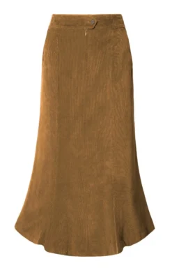 Ladies Long Cord Skirt -House Of Bruar TQ50020BEIGE 2