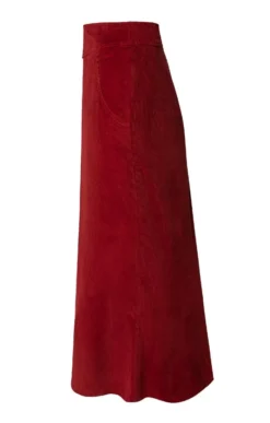 Ladies Long Cord Skirt -House Of Bruar TQ50020GARNET 1