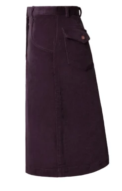Ladies Short Cord Skirt -House Of Bruar TQ50025AUBERGINE 2