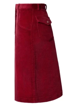 Ladies Short Cord Skirt -House Of Bruar TQ50025GARNET 2