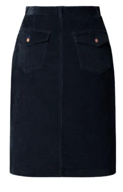 Ladies Short Cord Skirt -House Of Bruar TQ50025NAVY 2