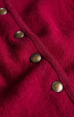 Ladies Crew Neck Boiled Wool Jacket -House Of Bruar TR00406CLARET 3