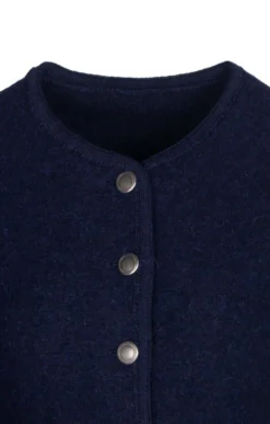 Ladies Crew Neck Boiled Wool Jacket -House Of Bruar TR00406NAVY 2