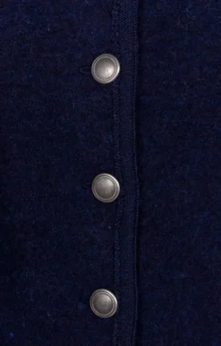 Ladies Crew Neck Boiled Wool Jacket -House Of Bruar TR00406NAVY 3