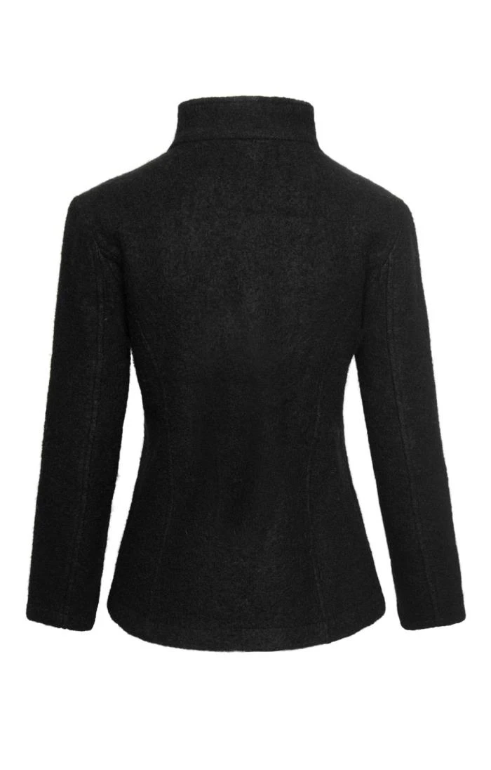 Ladies Double Breasted Boiled Wool Jacket 2 Ladies Double Breasted Boiled Wool Jacket - Image 2