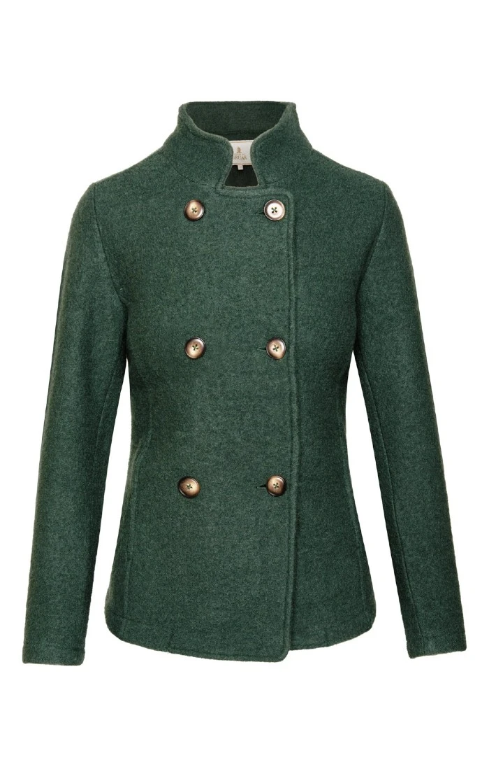 Ladies Double Breasted Boiled Wool Jacket 4 Ladies Double Breasted Boiled Wool Jacket - Image 4