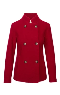 Ladies Double Breasted Boiled Wool Jacket 15 Ladies Double Breasted Boiled Wool Jacket -House Of Bruar TR00415CLARET 2