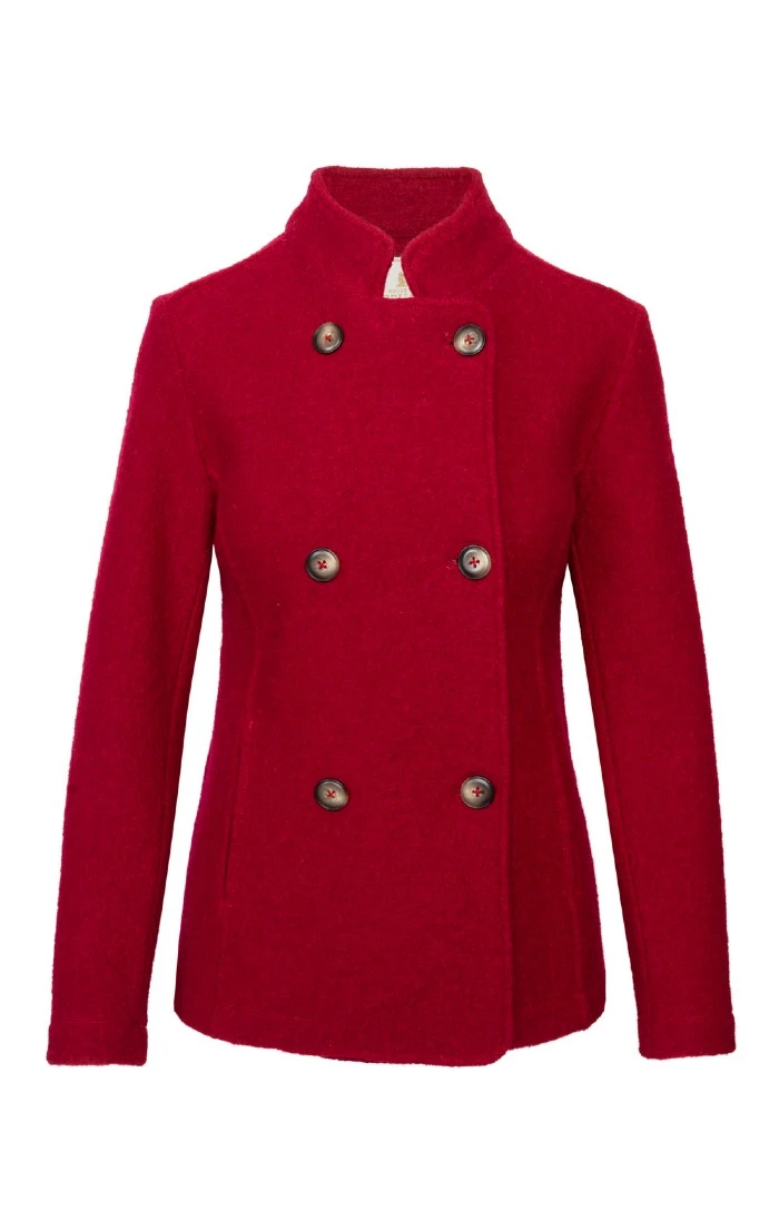 Ladies Double Breasted Boiled Wool Jacket 7 Ladies Double Breasted Boiled Wool Jacket - Image 7