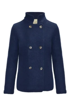 Ladies Double Breasted Boiled Wool Jacket