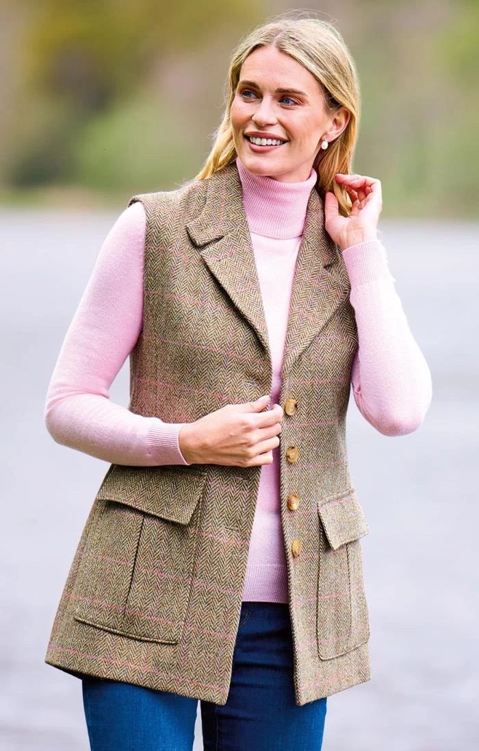 Ladies Harris Tweed Betty Gilet 1 Ladies Harris Tweed Betty Gilet