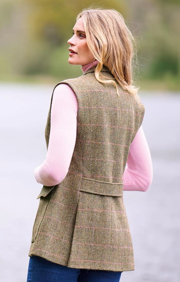 Ladies Harris Tweed Betty Gilet 2 Ladies Harris Tweed Betty Gilet - Image 2