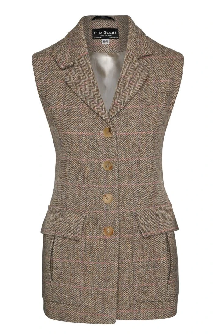 Ladies Harris Tweed Betty Gilet 3 Ladies Harris Tweed Betty Gilet - Image 3