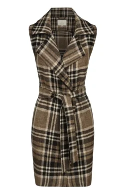 Ladies Tweed Wrap Waistcoat 6 Ladies Tweed Wrap Waistcoat -House Of Bruar TR01221HAZELCOFFEECHK 1
