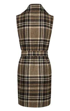 Ladies Tweed Wrap Waistcoat 7 Ladies Tweed Wrap Waistcoat -House Of Bruar TR01221HAZELCOFFEECHK 2