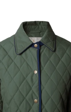 Ladies Tipped Jacket -House Of Bruar TR11020OLIVENAVY 3