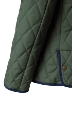 Ladies Tipped Jacket -House Of Bruar TR11020OLIVENAVY 4