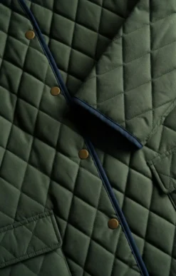 Ladies Tipped Jacket -House Of Bruar TR11020OLIVENAVY 5