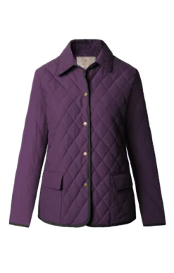 Ladies Tipped Jacket -House Of Bruar TR11020PURPLEOLIVE 1