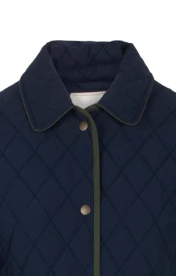 Tipped 3/4 Length Jacket -House Of Bruar TR11030NAVYOLIVE 3