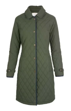 Tipped 3/4 Length Jacket -House Of Bruar TR11030OLIVENAVY 1