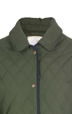 Tipped 3/4 Length Jacket -House Of Bruar TR11030OLIVENAVY 3