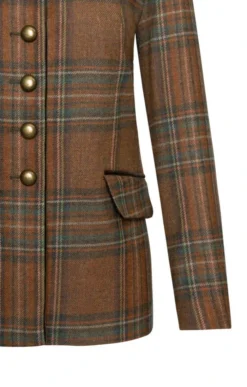 Ladies Edinburgh Funnel Jacket 10 Ladies Edinburgh Funnel Jacket -House Of Bruar TR22025MAHOGANYLODENCHK 4