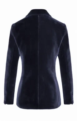 Ladies Circon Two Button Velvet Jacket -House Of Bruar TR22911NAVY 2
