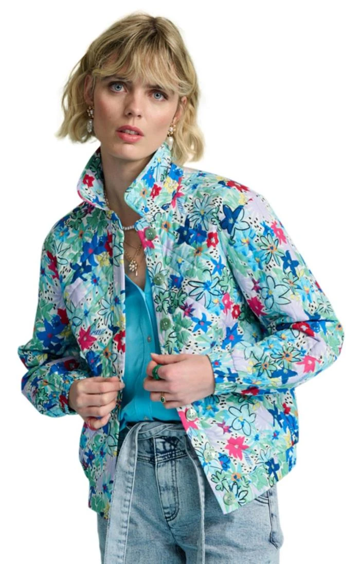 Ladies Button Quilt Jacket 1 Ladies Button Quilt Jacket