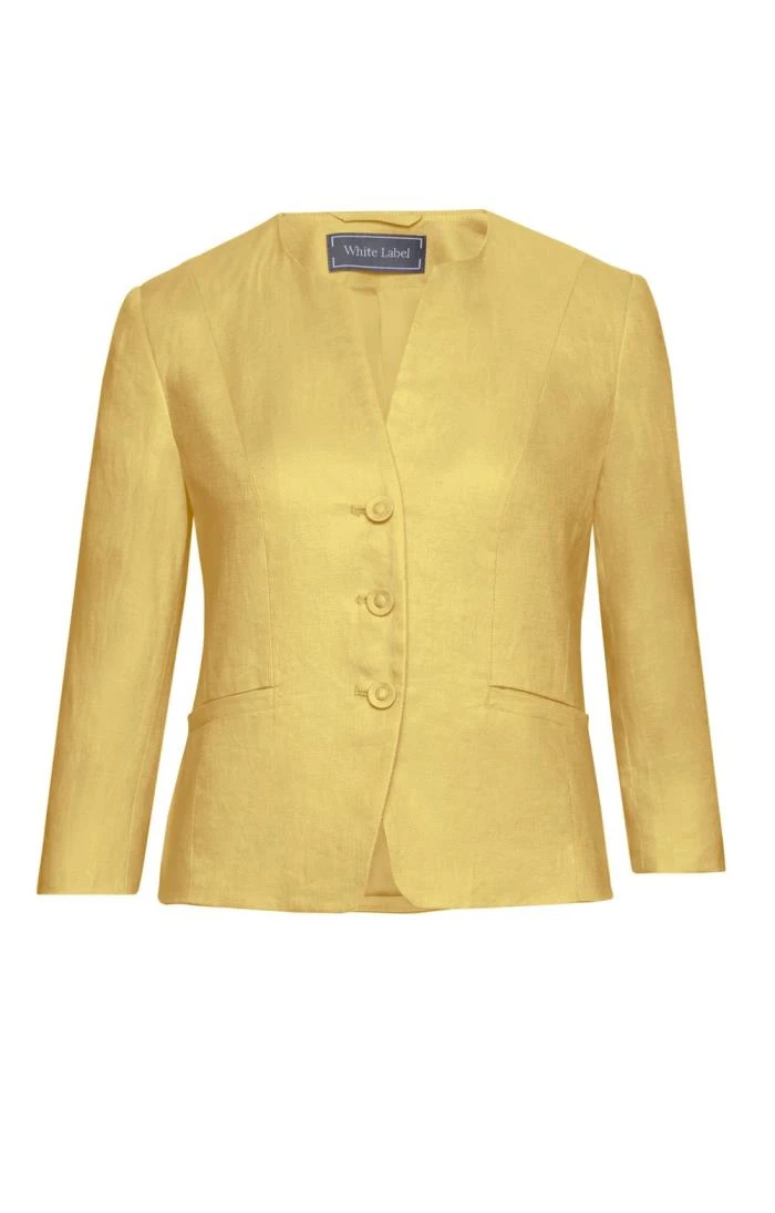 Ladies Smart Short Linen Jacket 1 Ladies Smart Short Linen Jacket