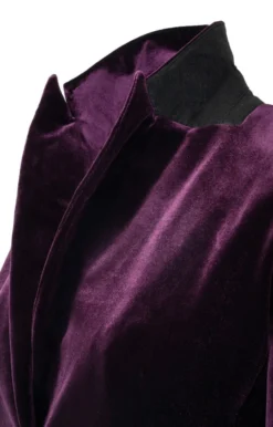 Ladies Velvet Single Breasted Blazer -House Of Bruar TR30235AUBERGINE 4