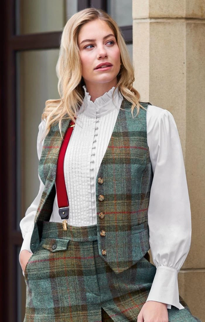 Ladies Tweed Dress Waistcoat 2 Ladies Tweed Dress Waistcoat - Image 2
