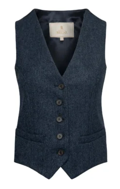 Ladies Tweed Dress Waistcoat 23 Ladies Tweed Dress Waistcoat -House Of Bruar TR40211MIDNIGHTBLUEHB 1