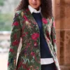 Ladies Botanical Velvet Cheltenham Jacket